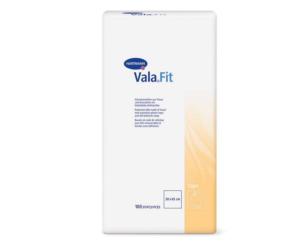 HARTMANN - ValaFit Tape - Bavoir jetable bande adhésive à Usage Unique Adulte 38 x 70 cm - Sachet de 100 pièces