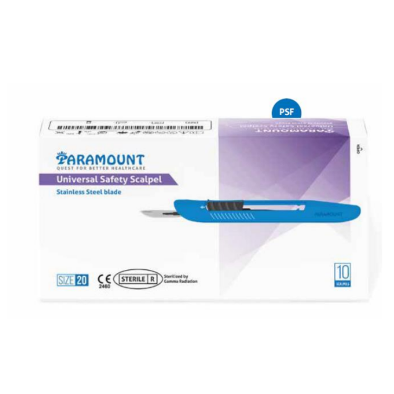 Paramount - Bistouris sécurisé complet stériles N°11 - Boite de 10 pièces