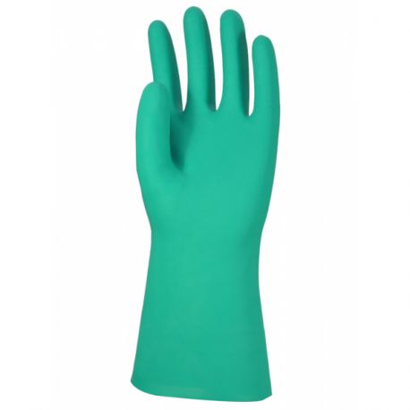Gant de ménage nitrile vert - Taille : S ou 6/7, (Sachet de 10 paires)