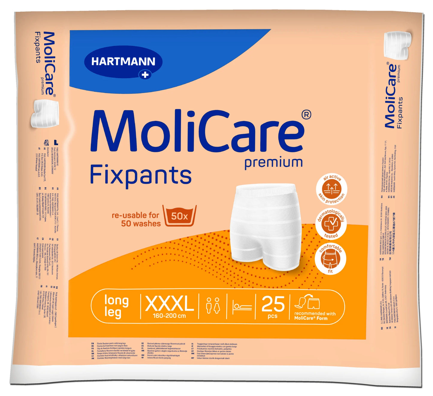 HARTMANN - MoliCare - Slip de maintien Unisexe - Fixpants Premium longleg - Boite de 25 pièces