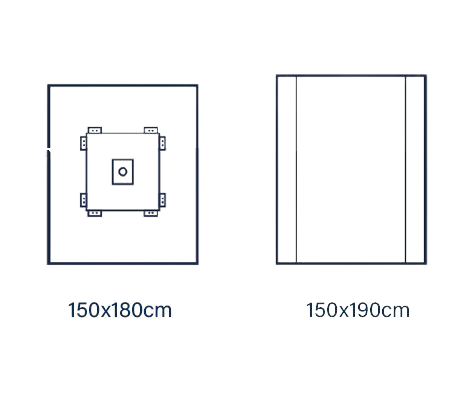 Kit d'extrémité stérile standard plus  avec fenestration élastique renforcée Ø3,5 cm 150cmx180cm- 1 kit