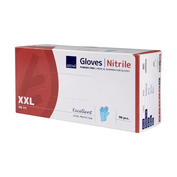 Abena - Gants d'examen nitrile en bleu non poudrés 240mm - Excellent