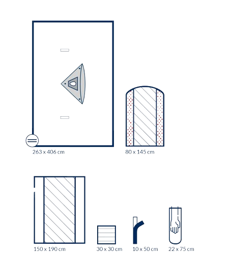 Kit d'épaulement intégré avec poche de collecte de liquide, stérile STANDARD - 1 kit