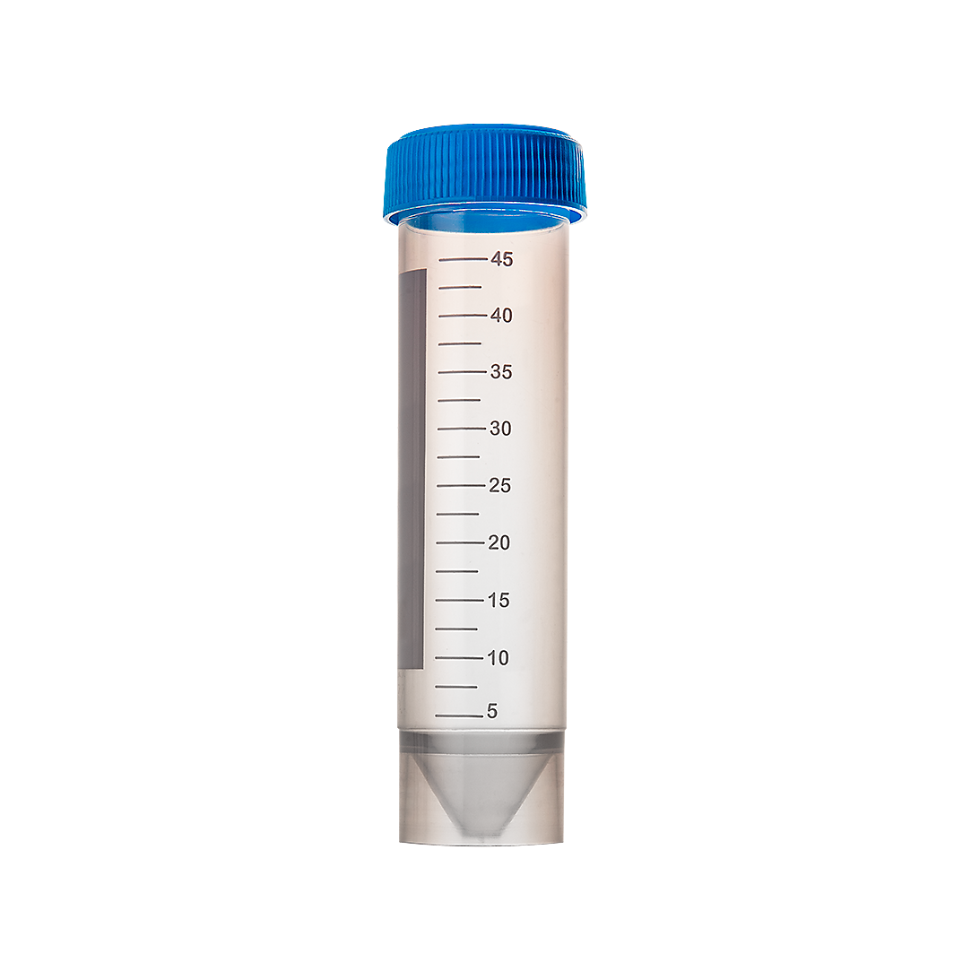 Tube à essai conique avec base autoportante avec bouchon - 1 carton de 500 pièces