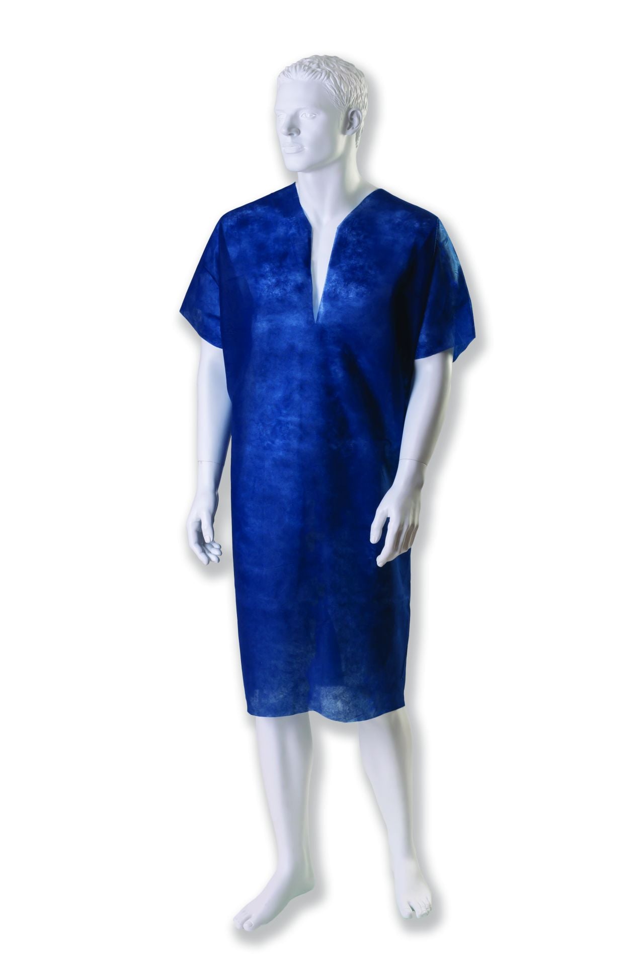 Blouse patient universelle Col en Y, non stérile - Carton de 100 Pièces