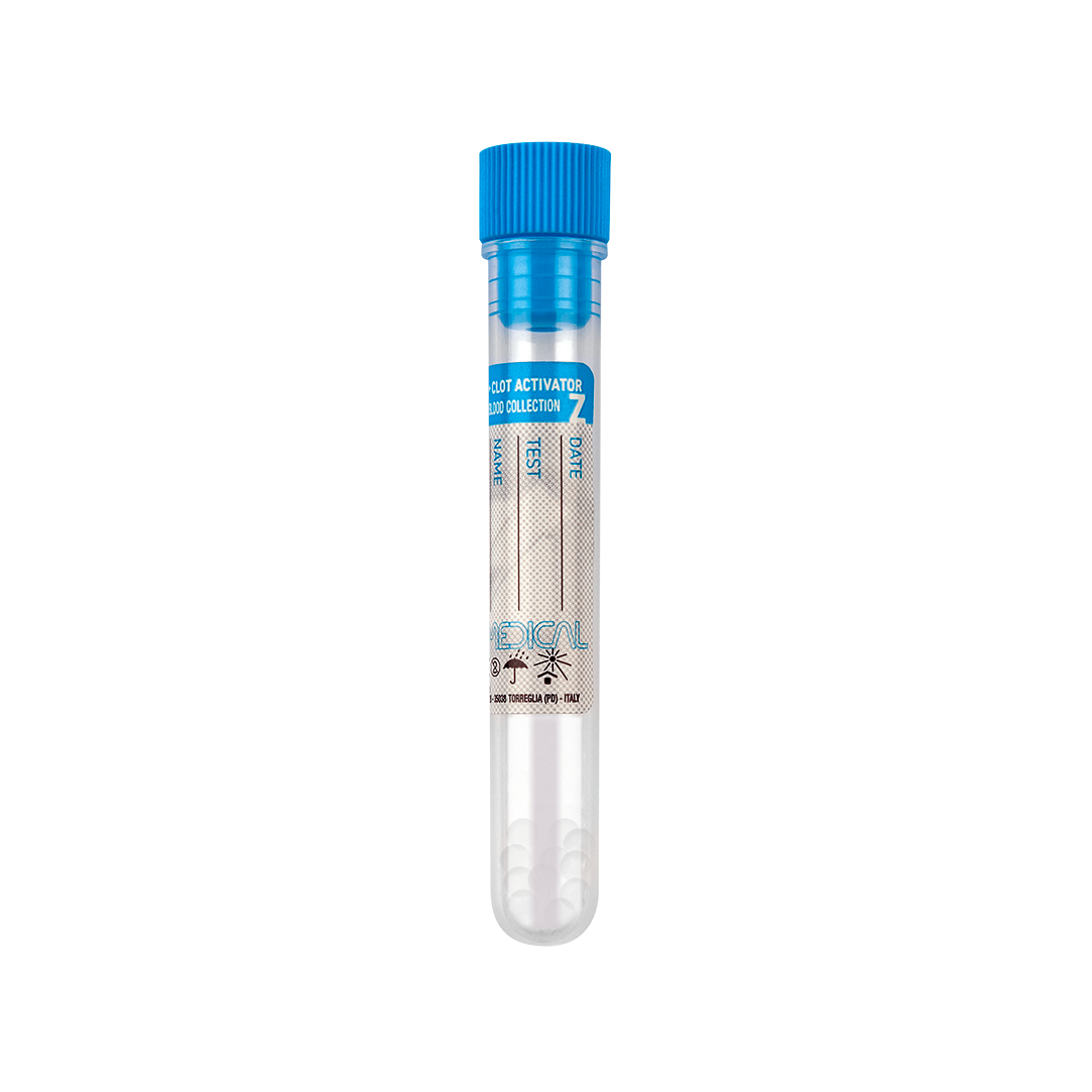 Tubes de Prélèvement avec granules séparateurs et activateur de la coagulation silicone à l’intérieur- Carton de 20 racks de 50 pièces