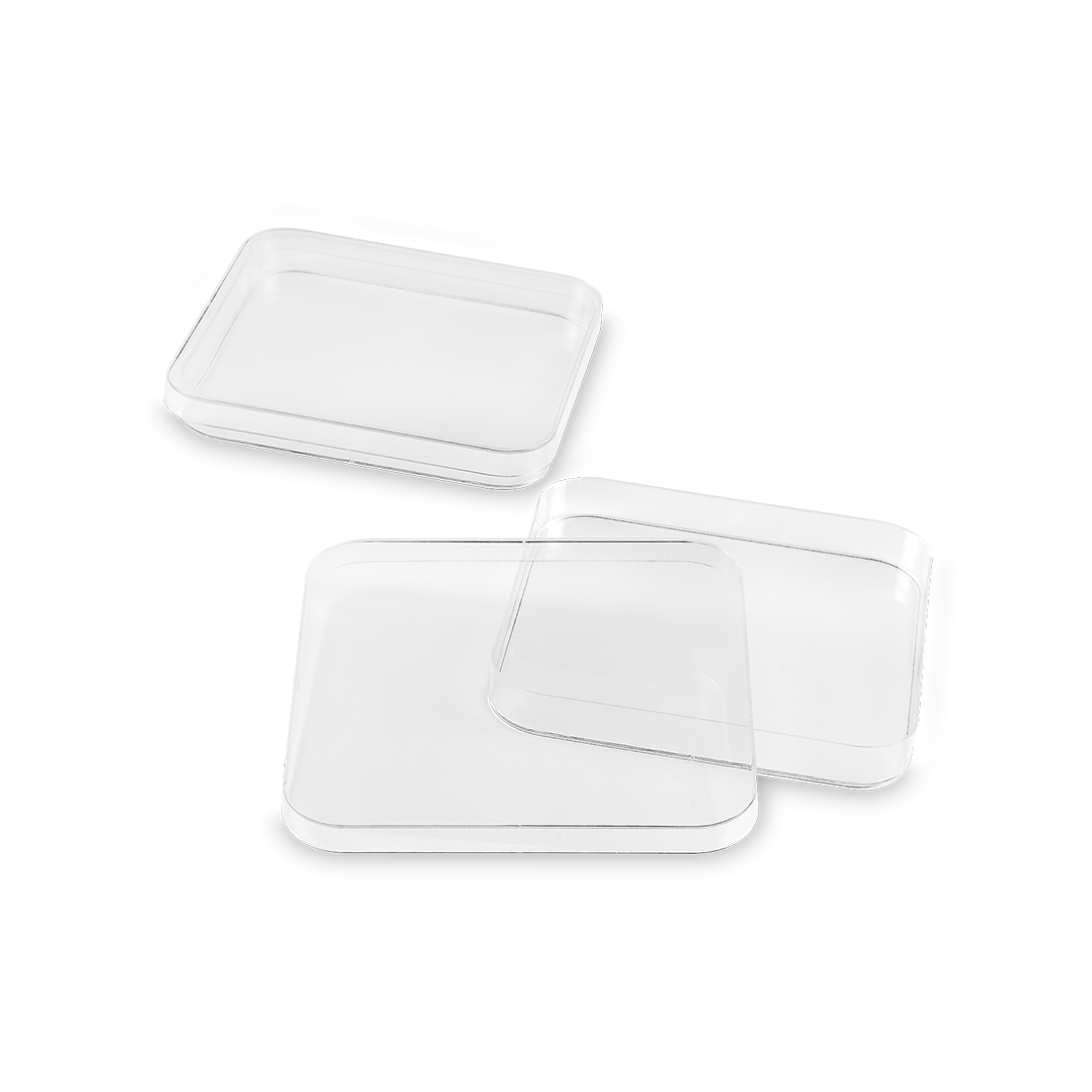 Boîte de Petri triple ergots carrée 120×120 mm - Carton de 240 pièces