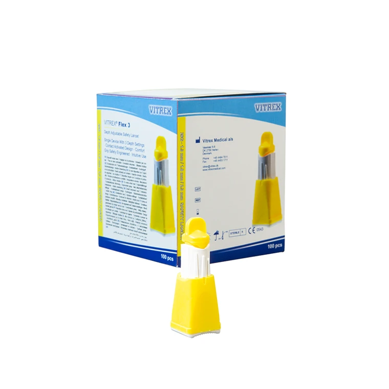 Lancette De Securite Sterile VITREX Flex 3- carton de 1000 pièces