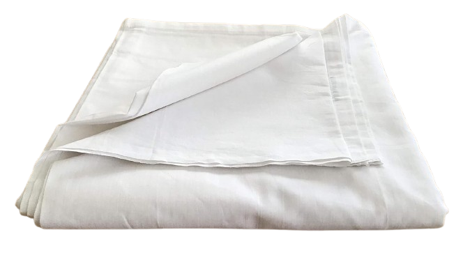 Abena - Drap de plat à usage unique en coton 160x280 cm - Blanc - 10 pièces