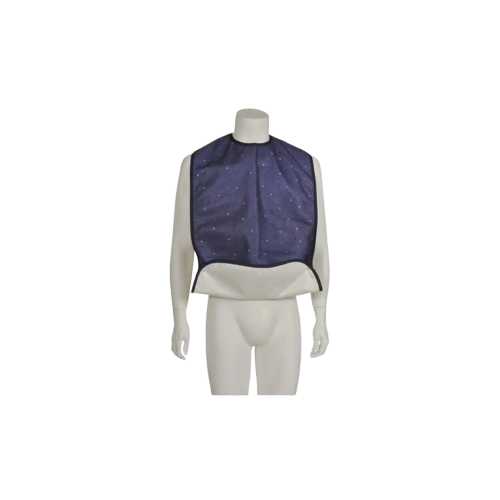 Abena - Bavoir lavable pressions bleu - 1 pièce