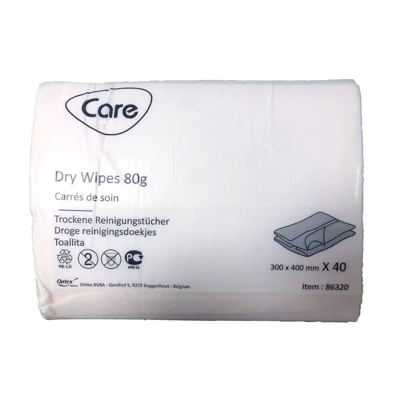 Ontex - Carrés de soin 80g - Sachet de 40 pièces