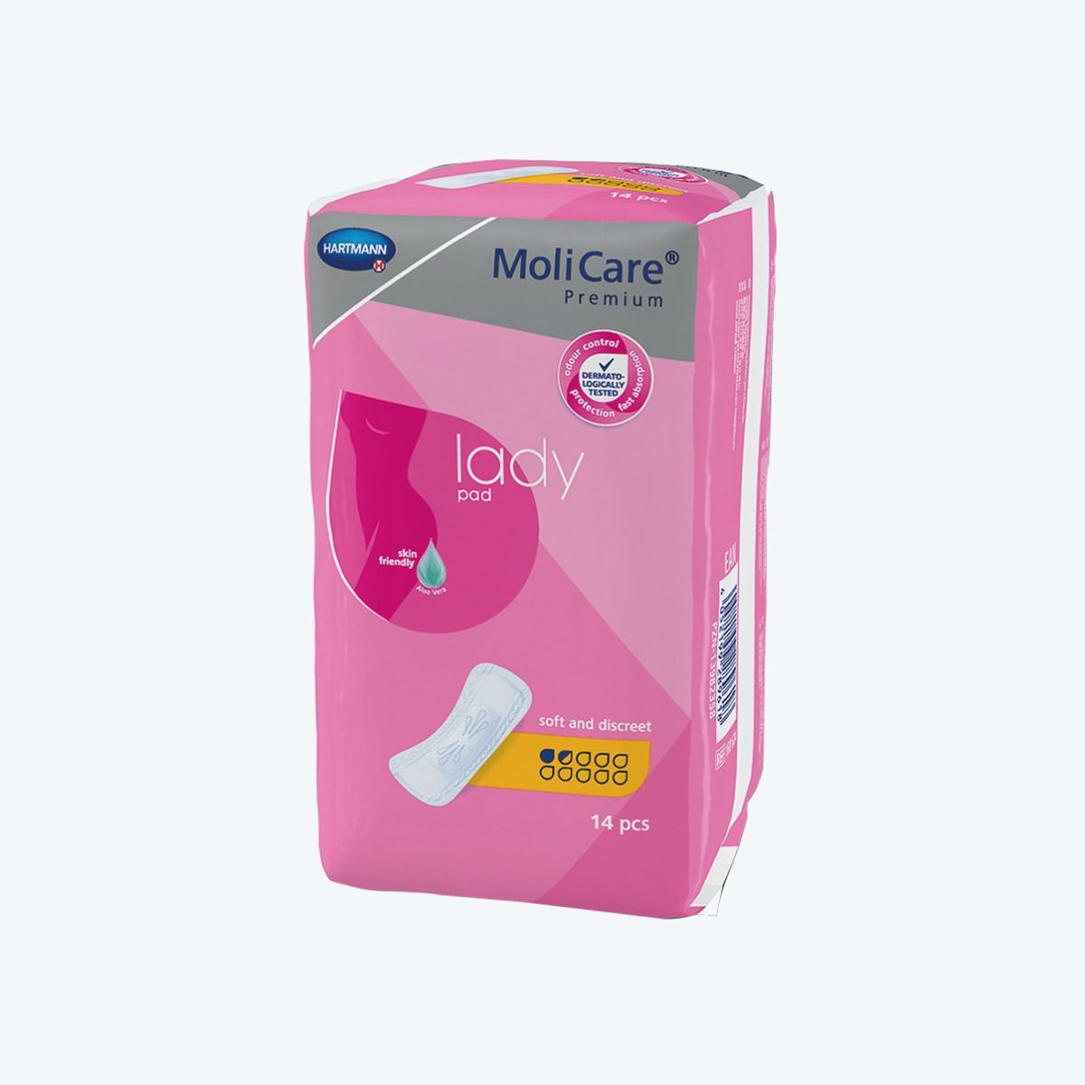 HARTMANN - MoliCare - Protection urinaire pour femme 1,5 gouttes - Premium lady pad - Sachet de 14 pièces