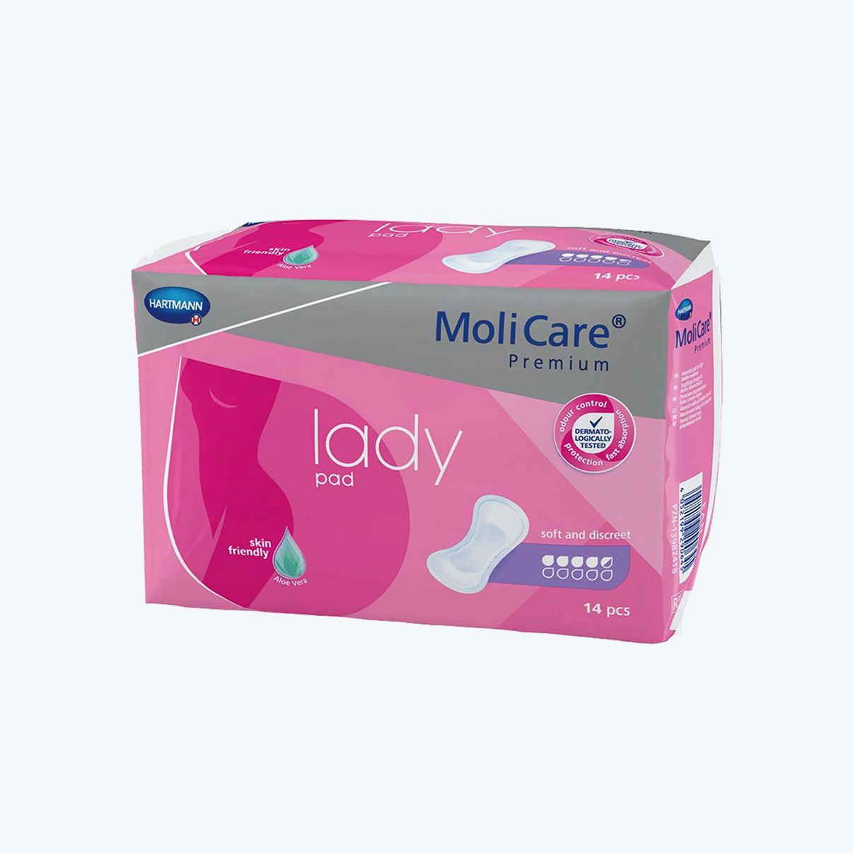 HARTMANN - MoliCare - Protection urinaire pour femme 4,5 gouttes - Premium lady pad - Sachet de 14 pièces