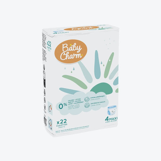 BabyCharm - Couche Culotte Taille 4 Maxi (9-15Kg) - Sachet de 22 Pièces