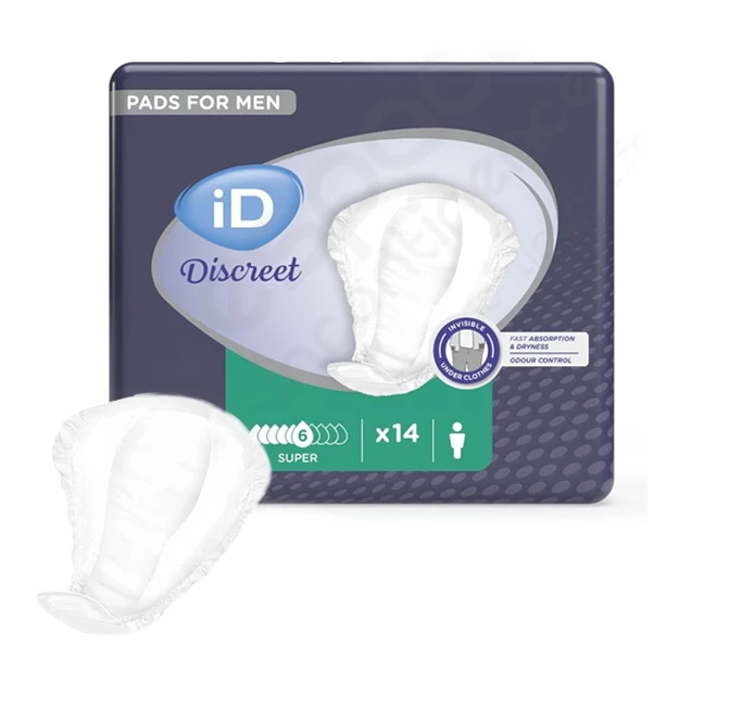 Ontex - Protection urinaire homme iD Discreet Light For Men Super - Sachet de 14 Pièces