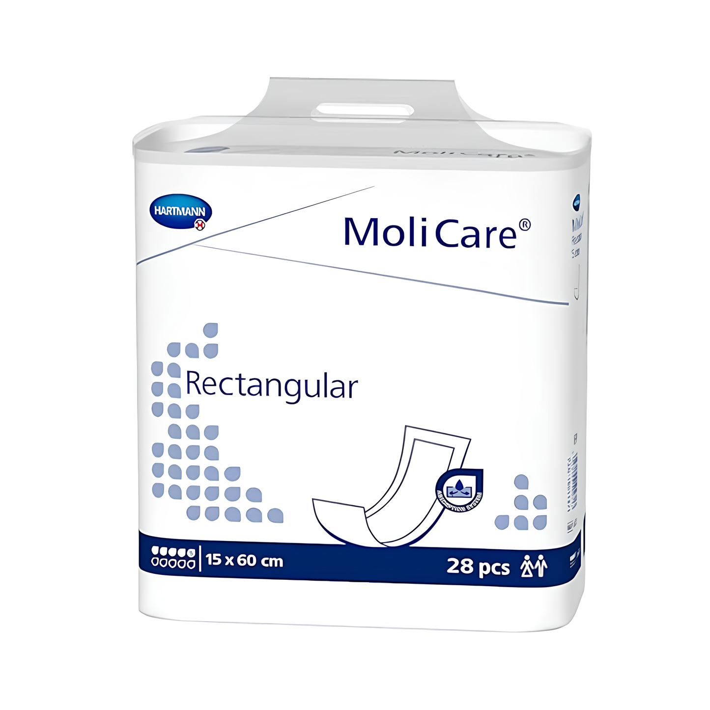 HARTMANN - MoliCare Rectangular - Protection absorbante droite - Sachet de 28 pièces