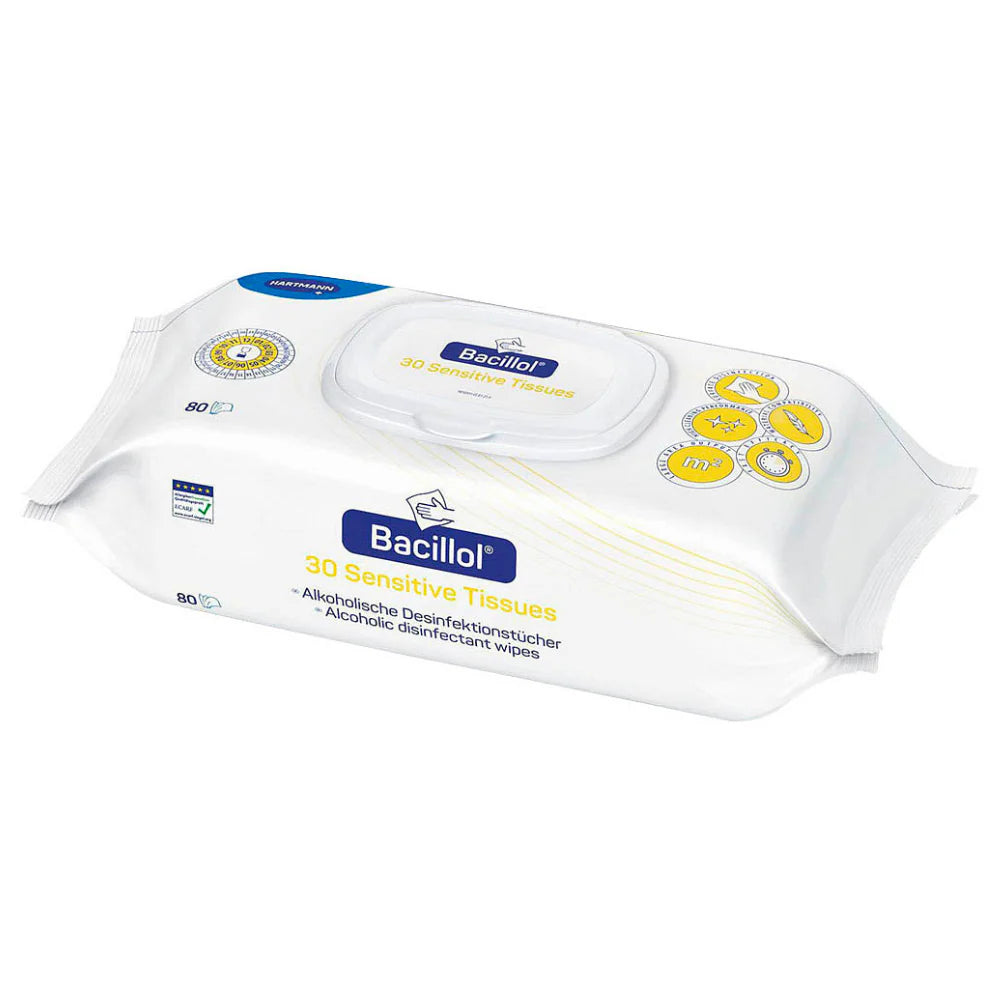 HARTMANN - Bacillol 30 Sensitive Tissues - Sachet de 80 pièces