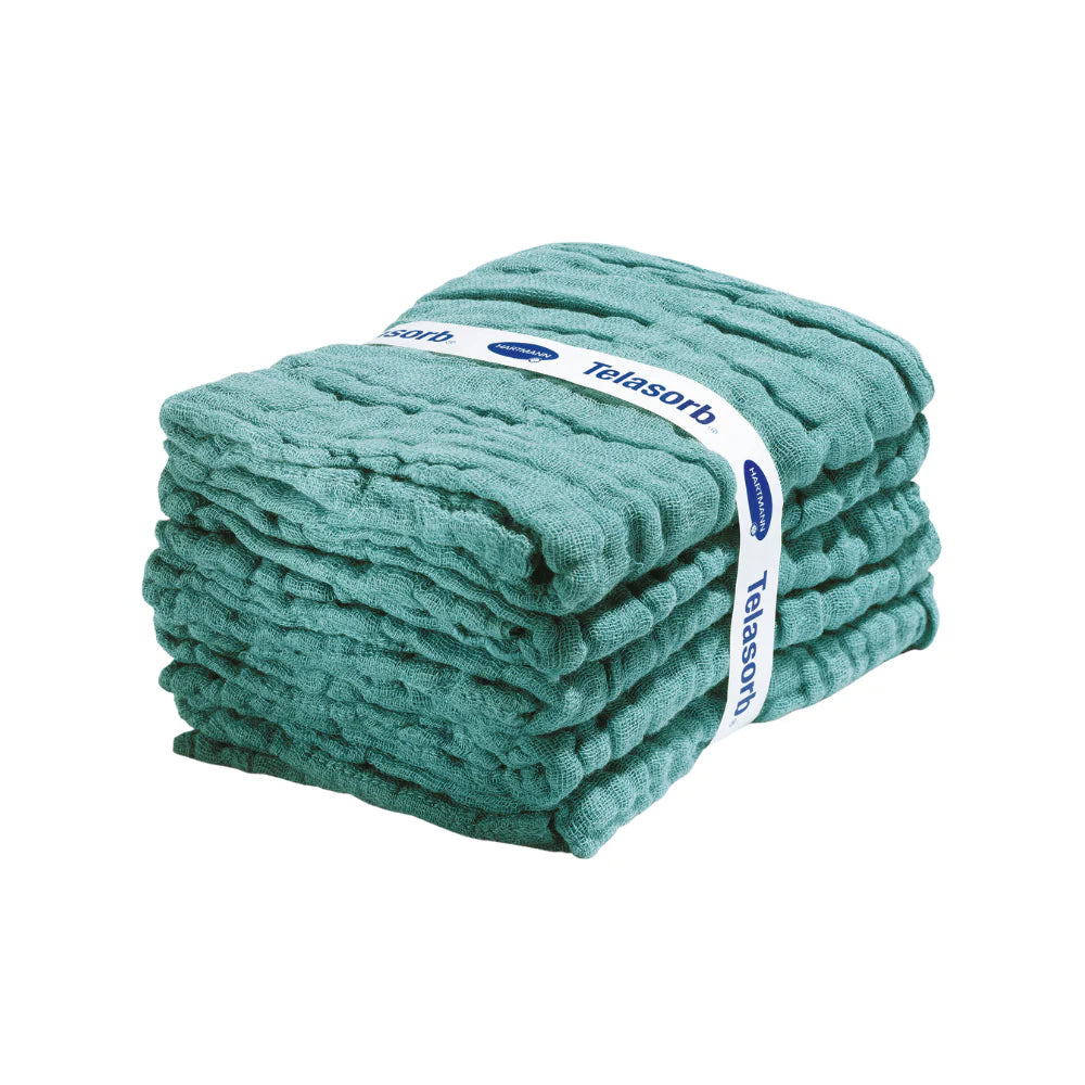 HARTMANN - Telasorb stérile - Compresses abdominales prélavées et très absorbantes - 45 x 45 cm - vert - Boite de 60 pièces