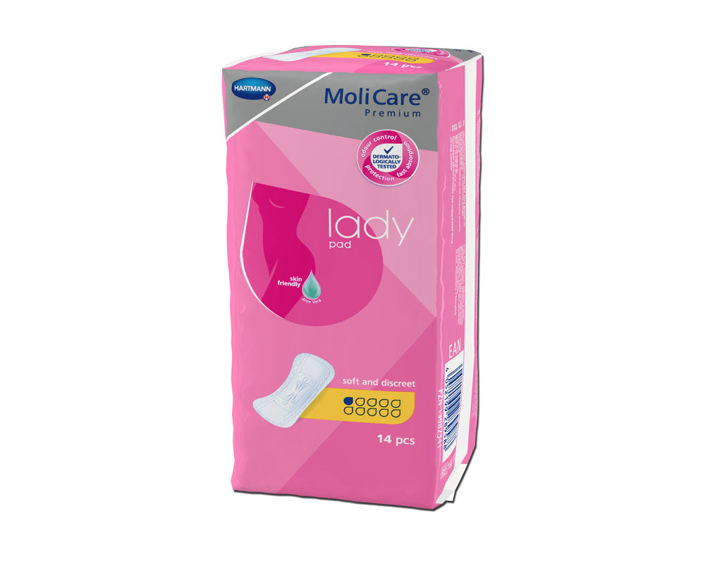 HARTMANN - MoliCare - Protection urinaire pour femme 1 goutte Premium lady pad - Sachet de 14 pièces