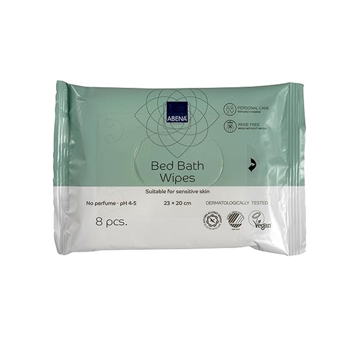 Abena - Lingette chauffante 20 x 23 cm - Sachet de 8 unités