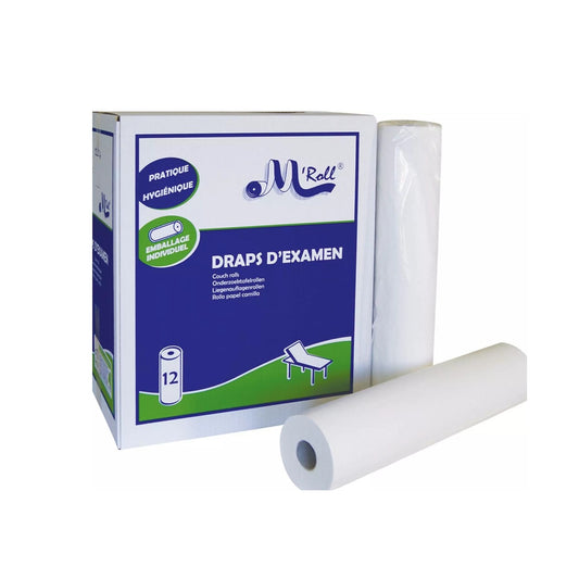 GH groupe - Drap d'Examen Médical - 150 Formats - 50 x 35 cm - Carton de 12 rouleaux