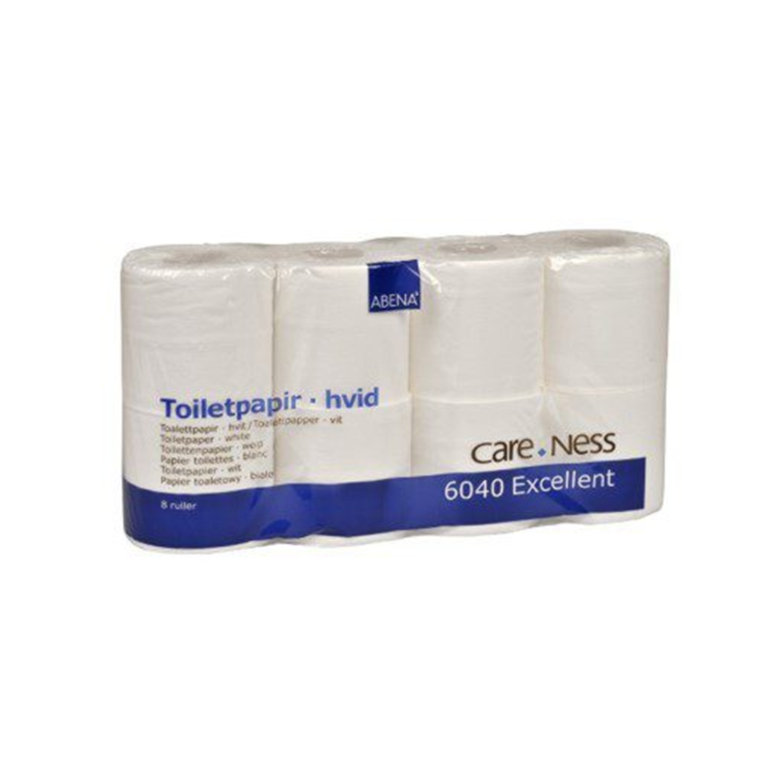Abena - Rouleau de papier toilette 9,8 cm x34 m - Sachet de 8 rouleaux