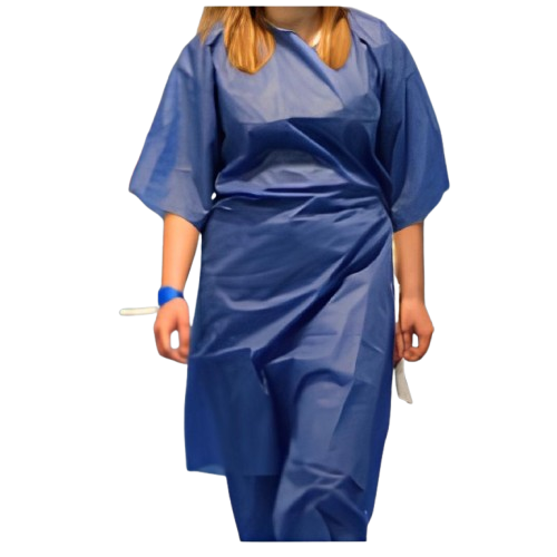 Abena - Chemise patient manches courtes, usage unique, non stérile - Sachet de 10 pièces