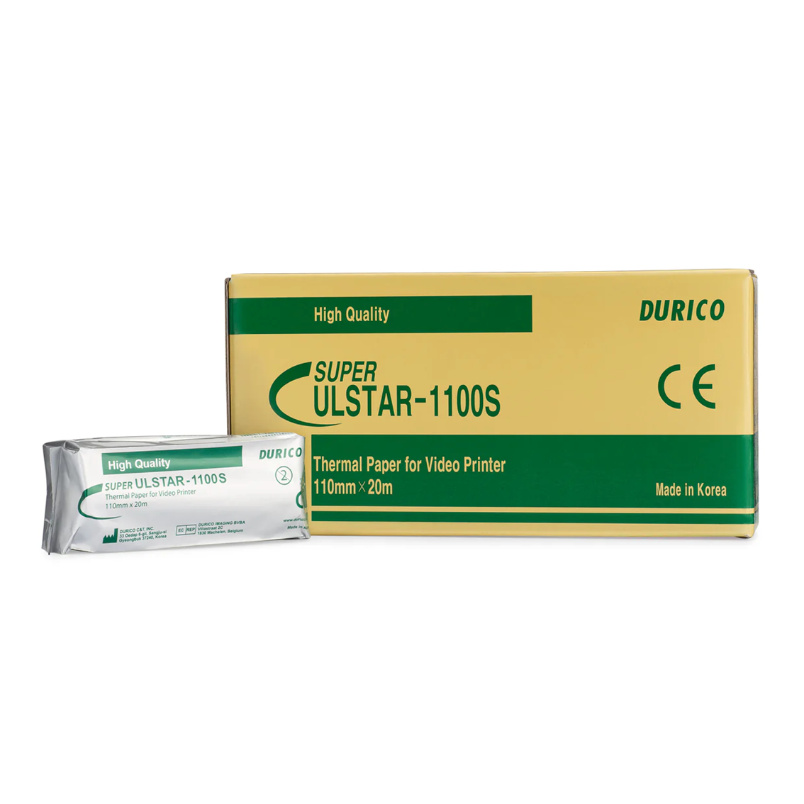 Papier Thermique ULSTAR-1100S - 110 mm x 20 m - 1 Boite de 5 rouleaux