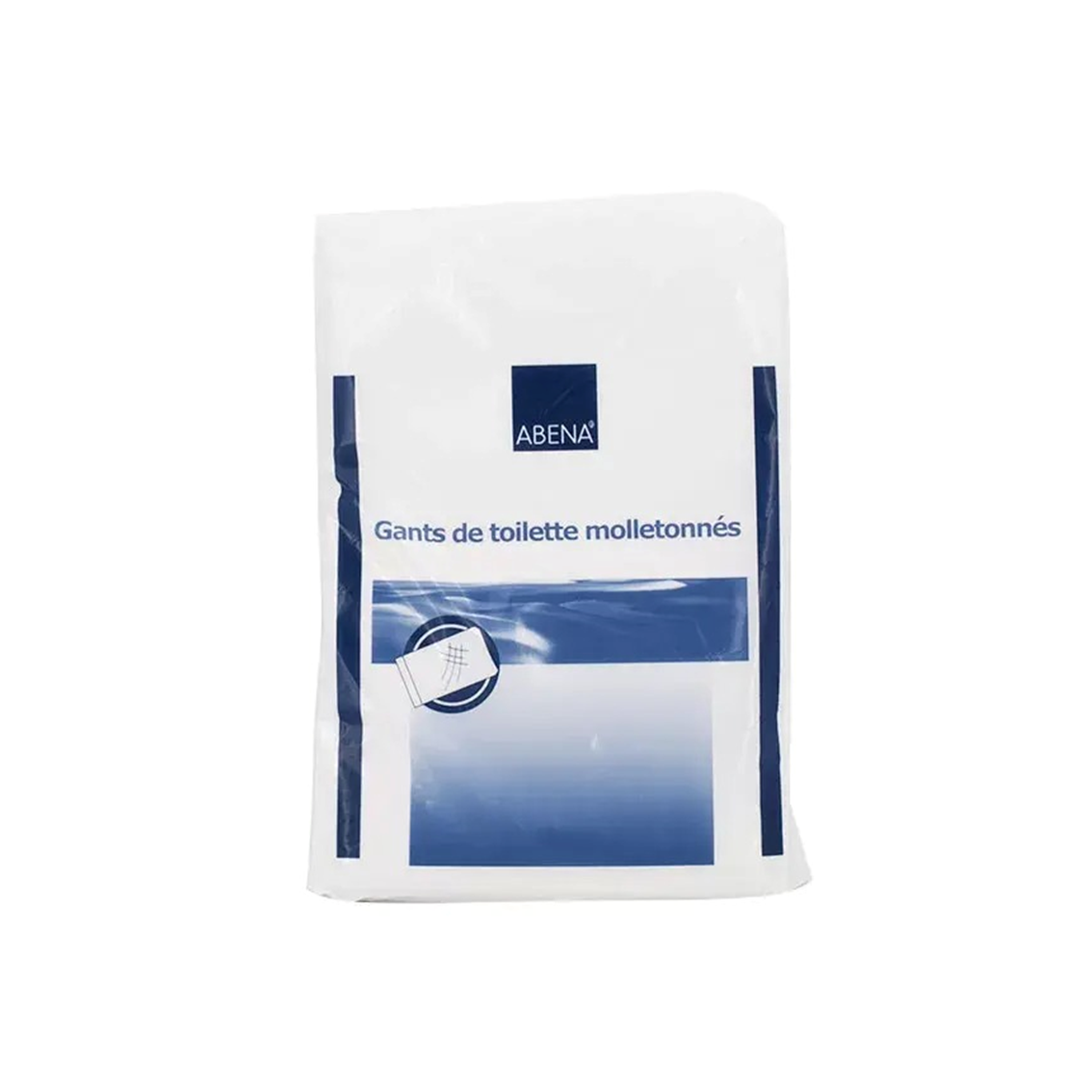 Abena - Gant de toilette molletonné 16 x 23 cm - Sachet de 50 gants