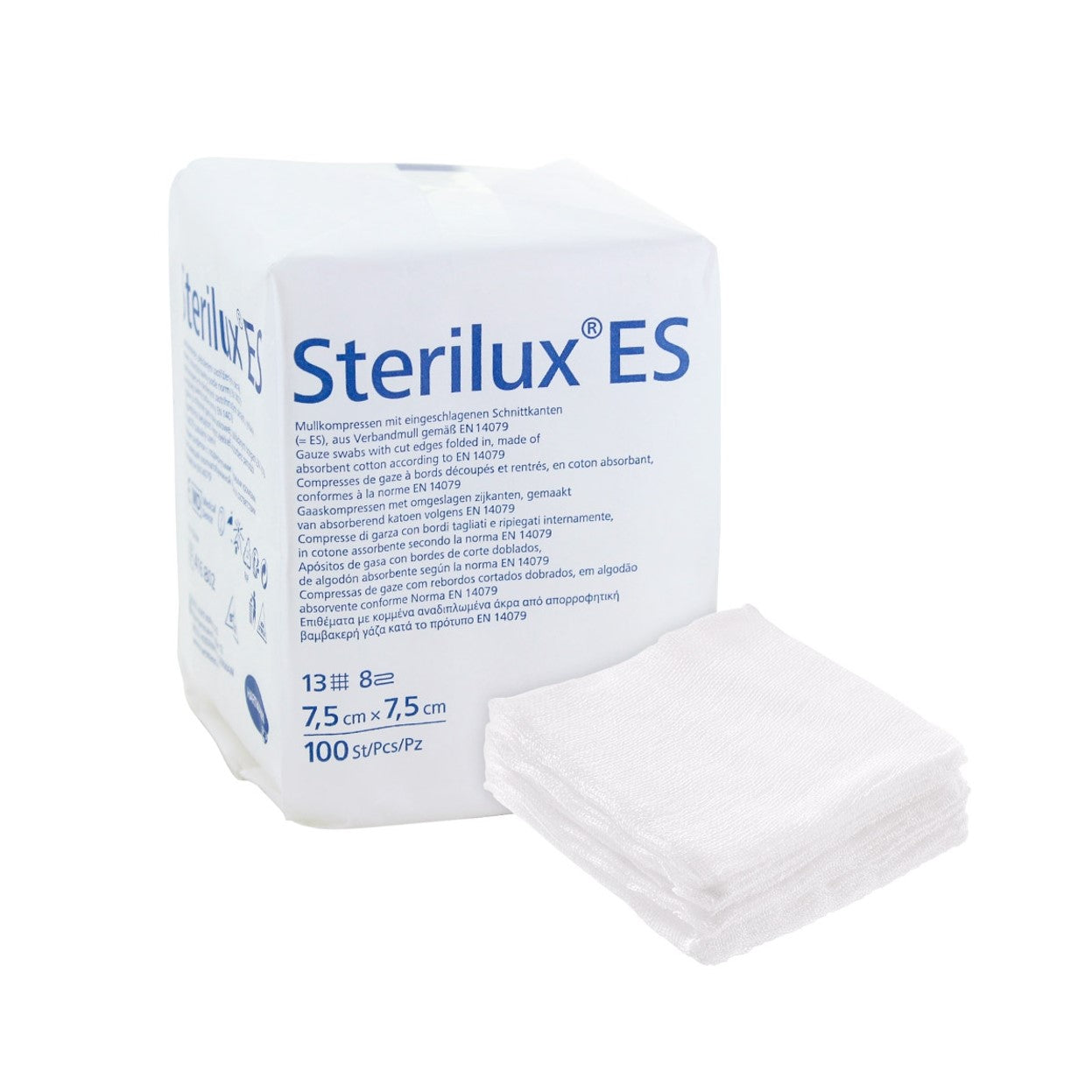 HARTMANN - Compresses de gaze non stériles 13 fils 8 plis Stérilux ES - Sachet de 100 pièces
