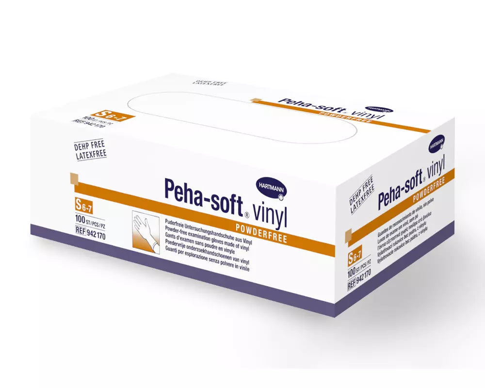 HARTMANN - Gant d'examen en vinyle non poudré Peha-soft Syntex - Carton de 10 Boites de 100 pièces