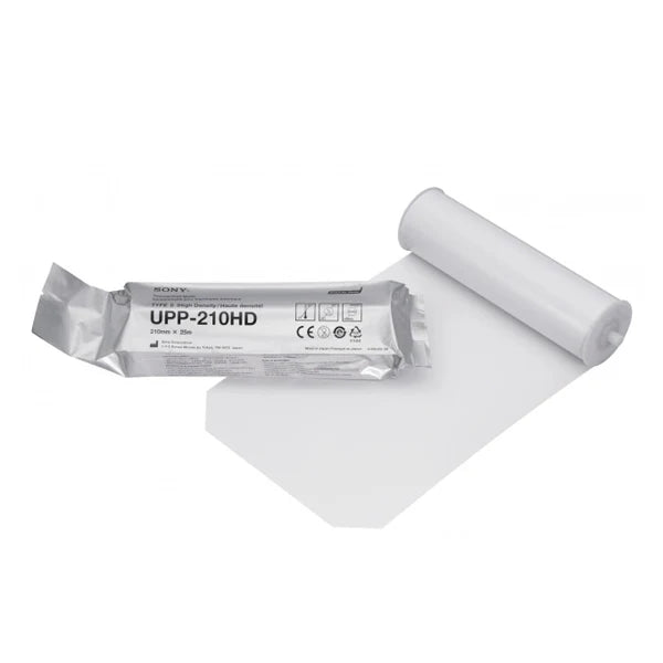 Papier d'impression thermique haute densité Sony UPP210HD - 210 mm x 25 m - 1 Boite de 5 rouleaux