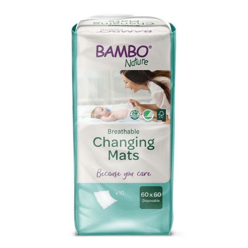 Bambo Nature - Protection literie pour bébé 60 x 60 cm - Sachet de 10 pièces
