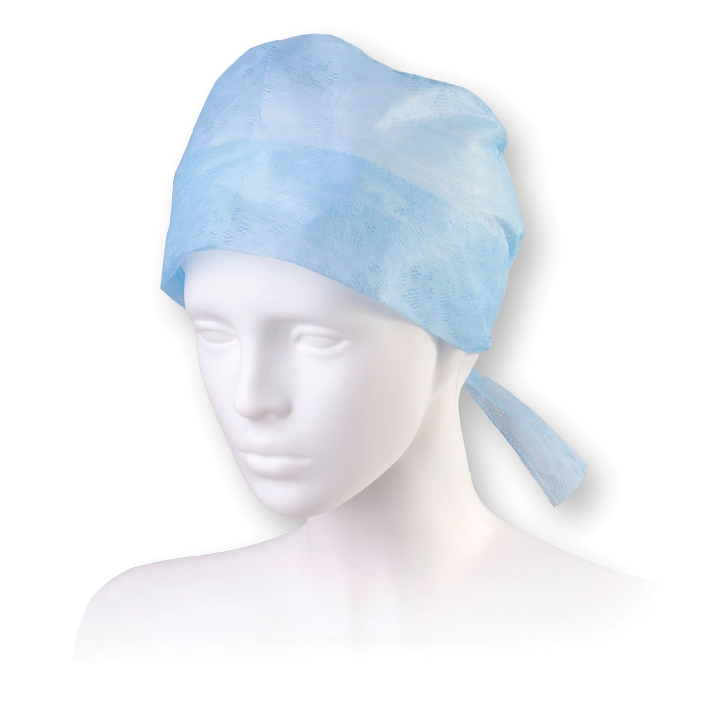 Bonnet médical avec attaches déplié - Boite de 100 pièces