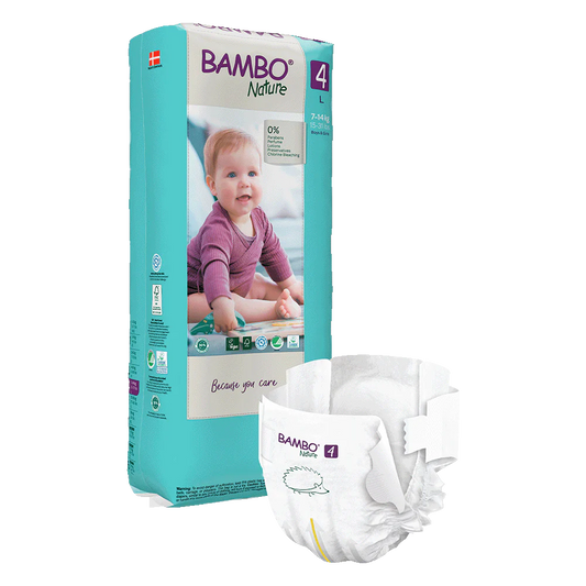 Bambo Nature - Couche bébé Taille 4 Maxi paquet haut (7-14kg) - Carton de 3 sachets de 48 pièces