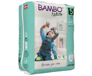 Bambo Nature - Couche bébé Taille 5 Junior (12-18kg) - Sachet de 22 pièces
