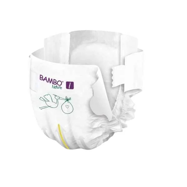 Bambo Nature - Couche bébé Taille 1 Nouveau-né (2-4kg) - Sachet de 22 pièces