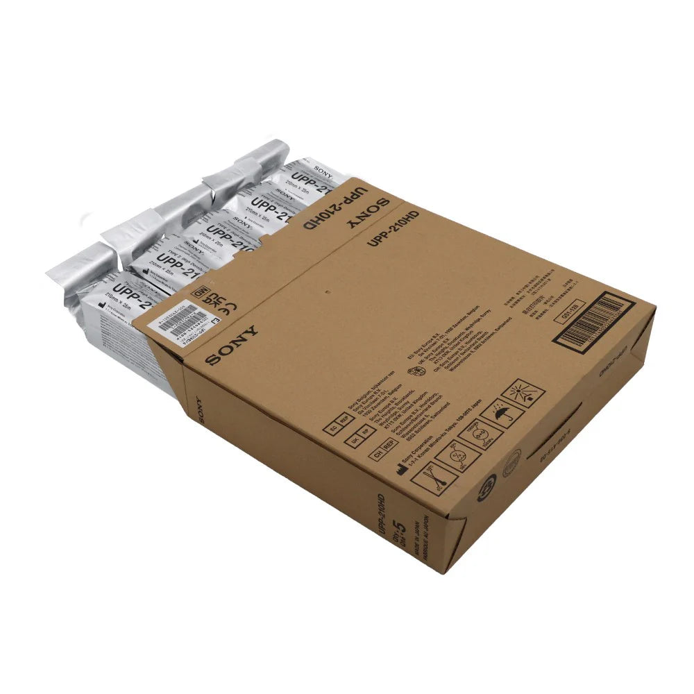 Papier d'impression thermique haute densité Sony UPP210HD - 210 mm x 25 m - 1 Boite de 5 rouleaux