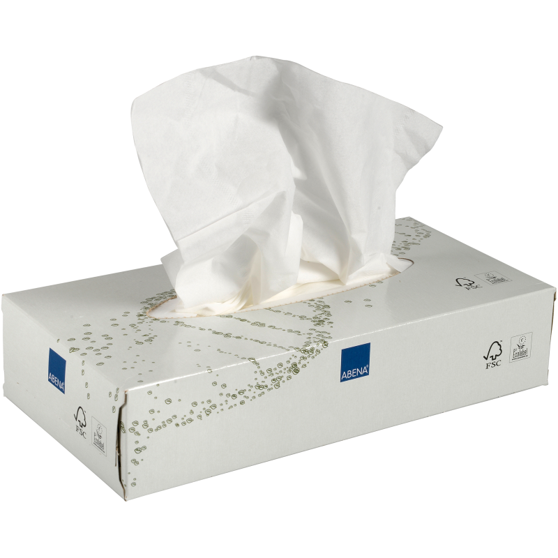 Abena - Mouchoir 2 plis blanc - Boite de 100 feuilles