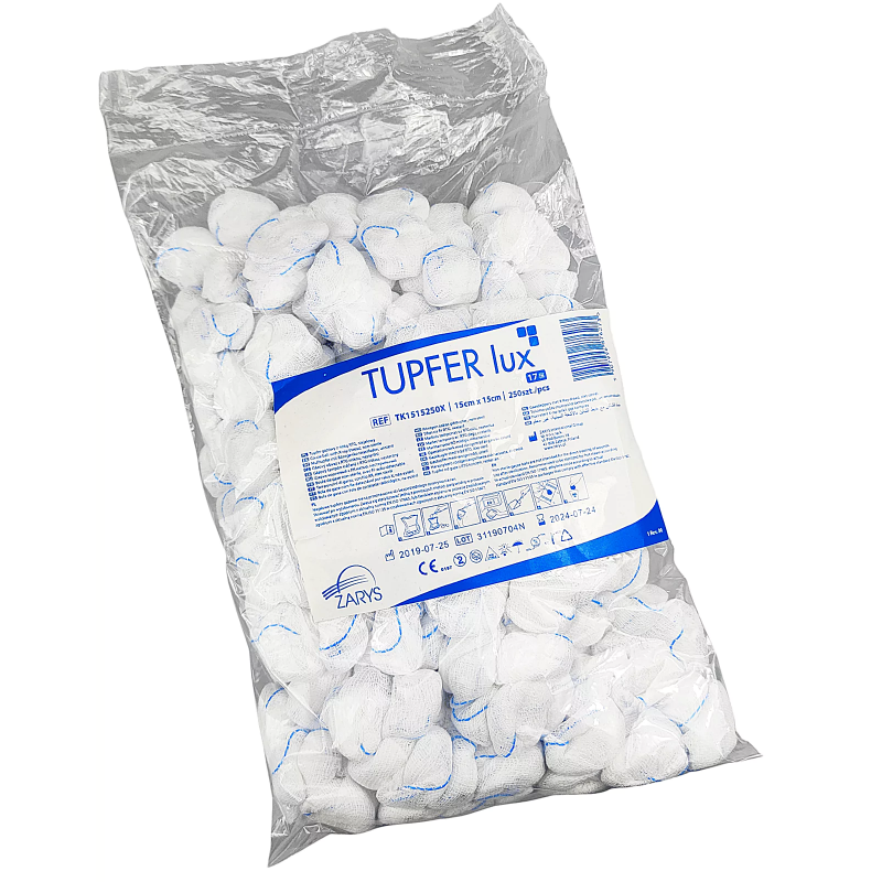 Boules de gaze tupfer sans rayon X