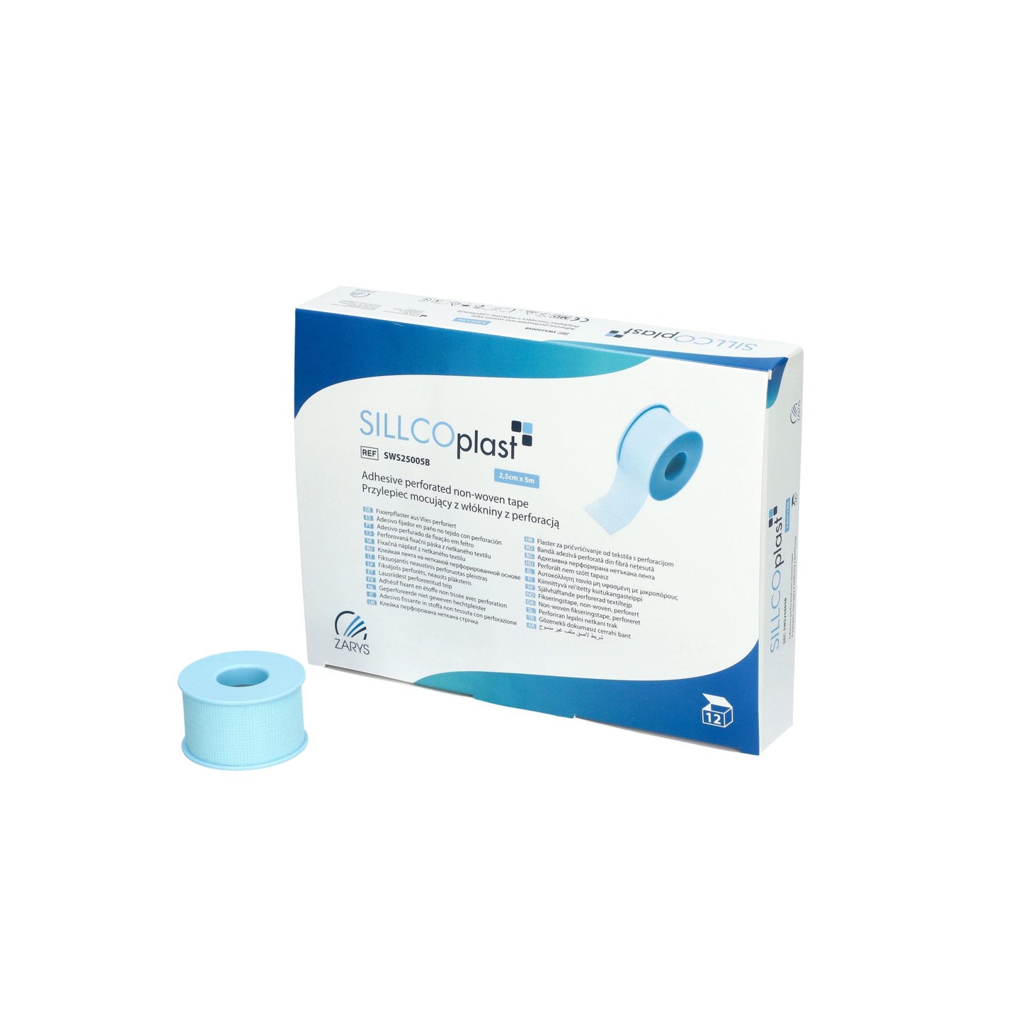 Bande adhésive en non-tissé perforé Bleu