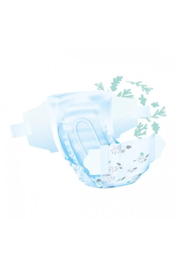 Moltex - Pure&Nature - Couche bébé - New Born - (Nouveau né) - 2/4kg - Sachet de 22 pièces