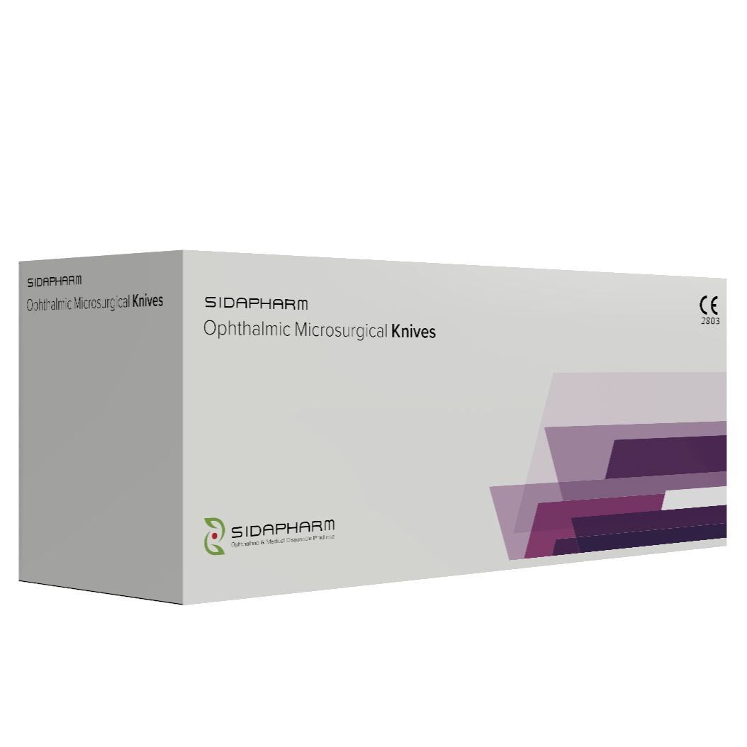 Sidapharm - Couteaux microchirurgicaux ophtalmiques phaco, double biseau - Boite de 10 pièces