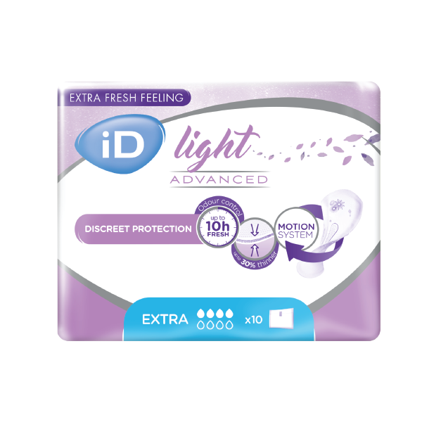 Ontex - Protection urinaire femme iD Light Advanced Extra - Sachet de 10 Pièces