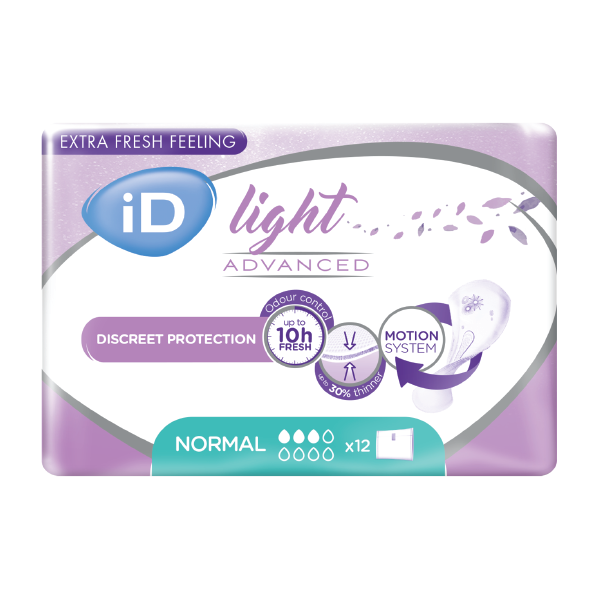 Ontex - Protection urinaire femme iD Light Advanced Normal - Sachet de 12 Pièces
