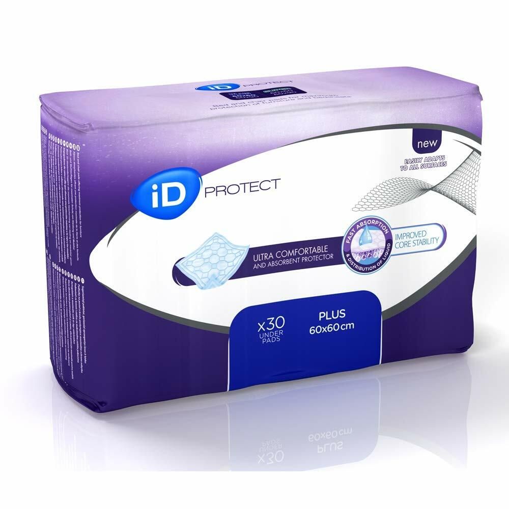 Ontex - Alèses jetables iD Protect PLUS 60 x 60 cm - Sachet de 30 pièces