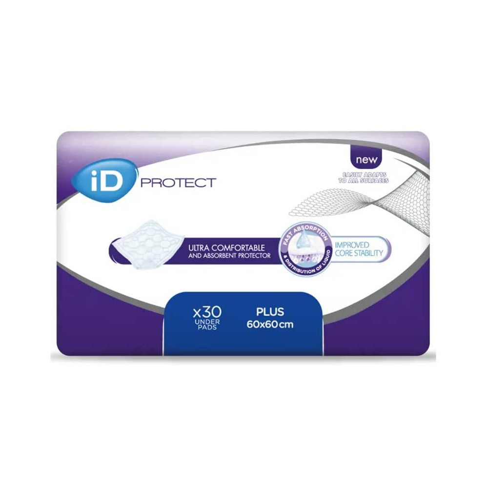 Ontex - Alèses jetables iD Protect PLUS 60 x 60 cm - Sachet de 30 pièces