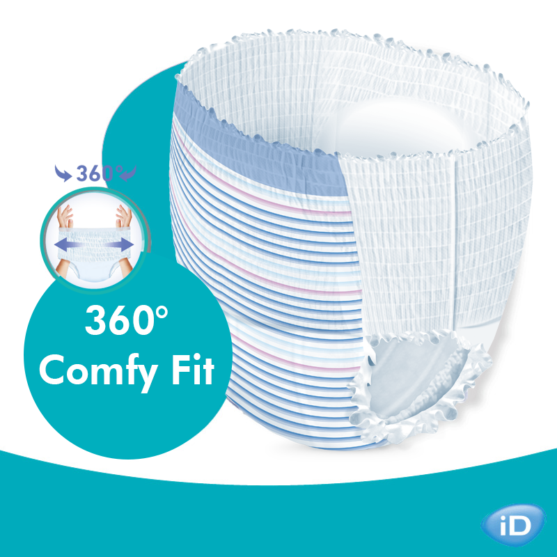 iD Comfy Junior Pants 8-11 ans – Culotte absorbante discrète et confortable pour enfants - 14 pièces