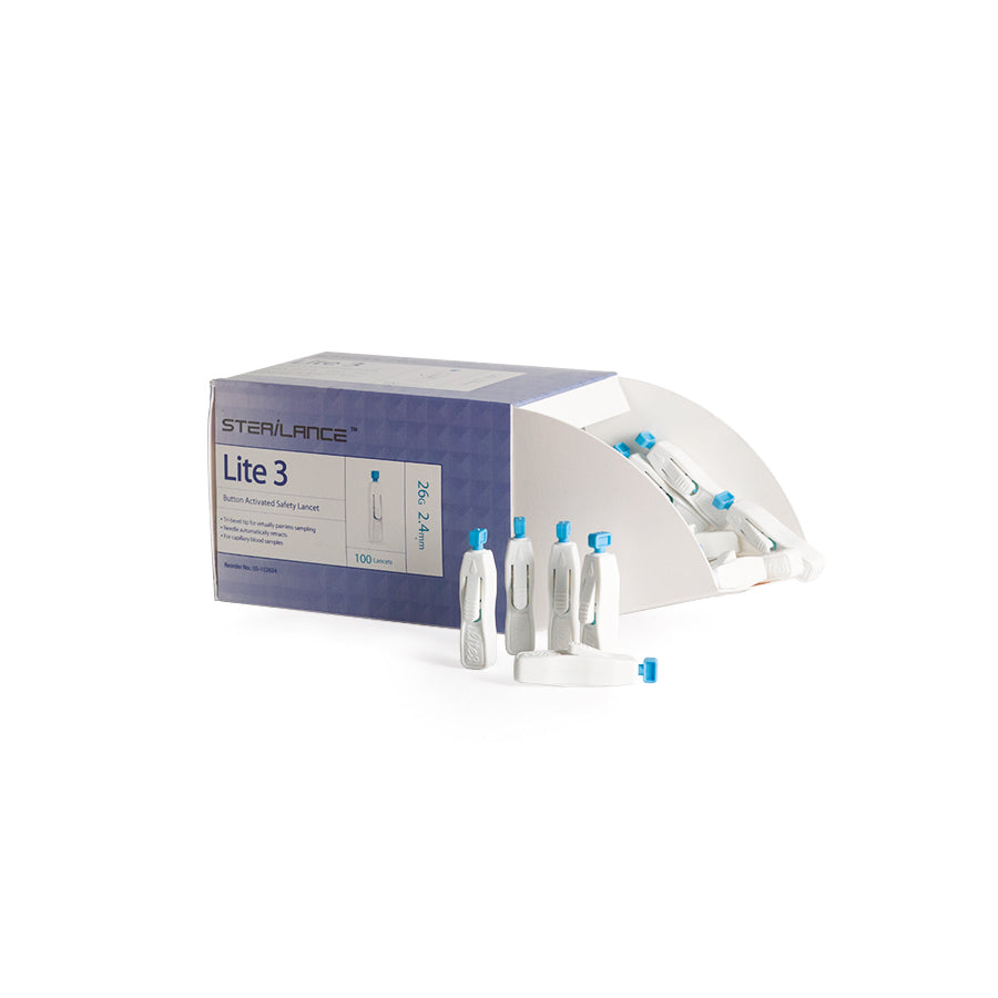 Vitrex - Lancette De Securite Sterile Sterilance Lite III - Boite De 100