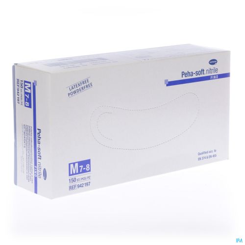 HARTMANN - Gant d'examen en nitrile non poudré Peha-soft nitrile fino - Boite de 150